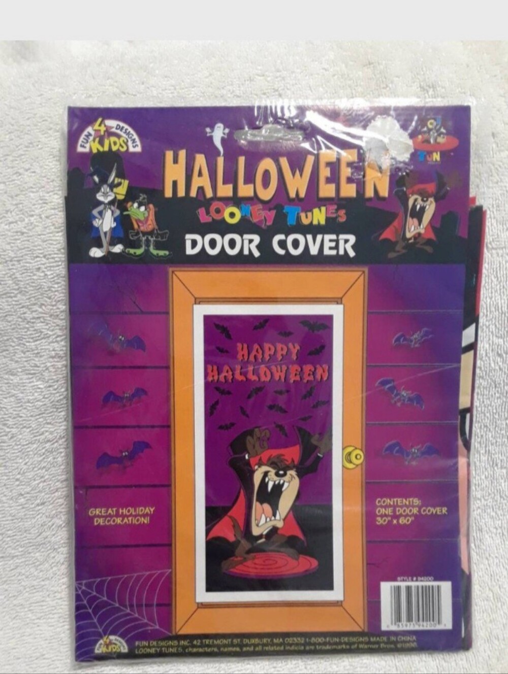 Vintage Looney tunes Halloween Tasmanian Devil door cover